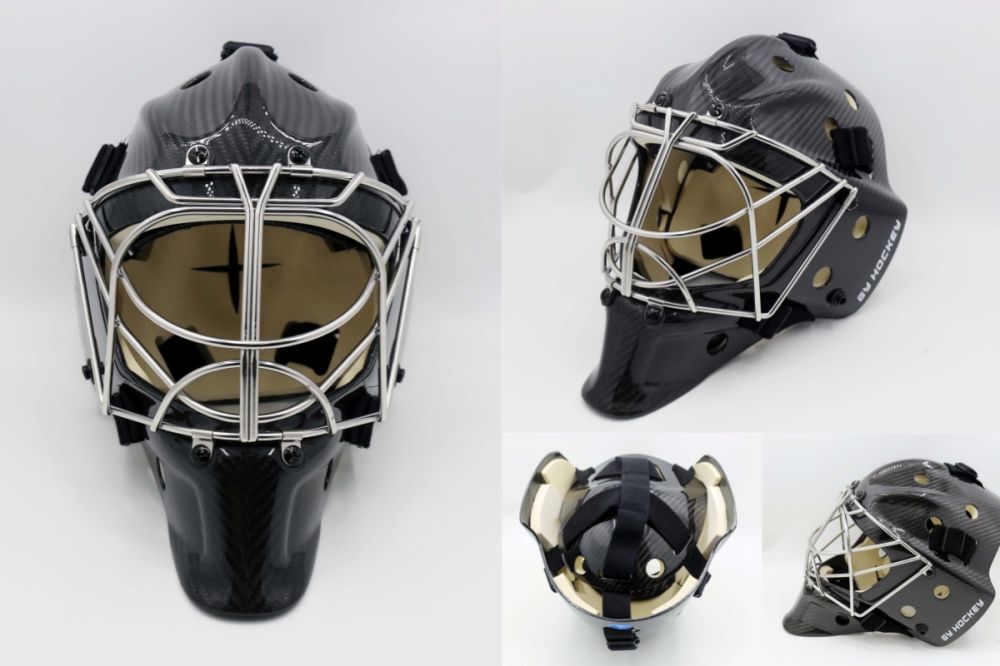 Quae sunt materies in Upscale Ice Hockey Goalie galeas?