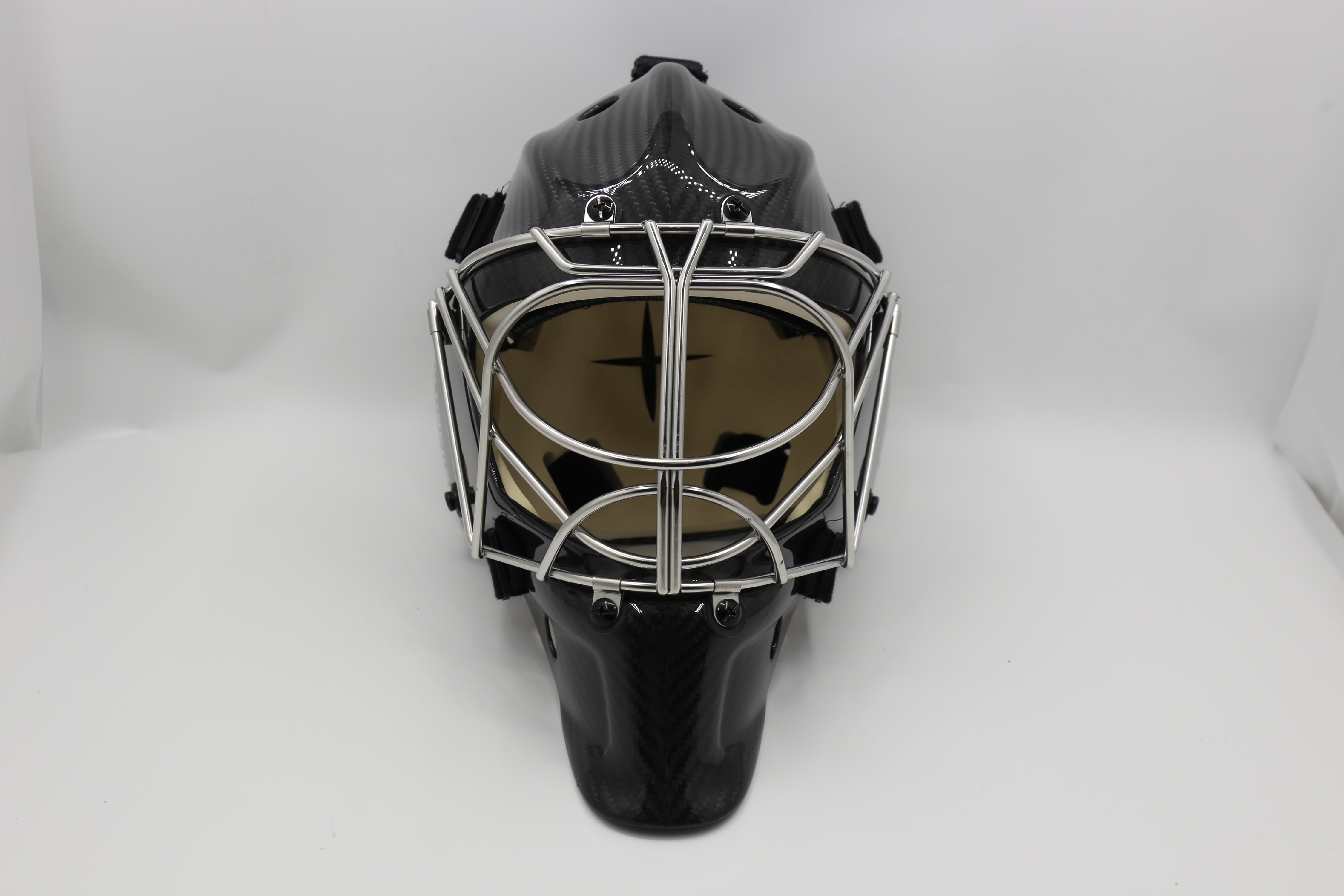 NEW) The High-fin customized Carbon Fiber Ice Hockey Goalie Mask
