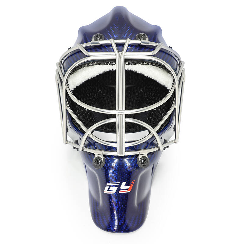 Senior Pro Hockey Goalie Galea cum 3D Typis Cat Eye Lining: High - Performance Protection